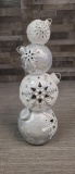 DECORATIVE OVERSIZED FAUX ORNAMENT TOWER