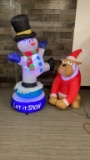 SANTA DOG & SNOWMAN INFLATABLES