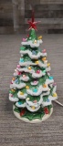 LIGHTED GREEN CERAMIC TREE