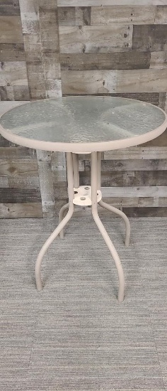GLASS TOP PATIO TABLE