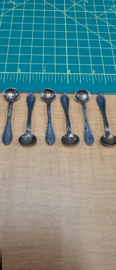 ALVIN PAT SILVER SALT SPOONS 23G
