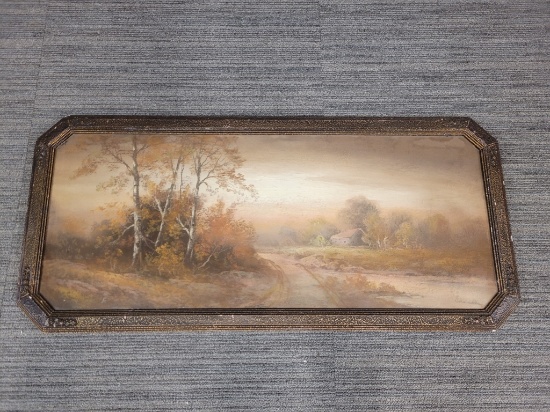 COUNTRY LANDSCAPE SIGNED PAINTING