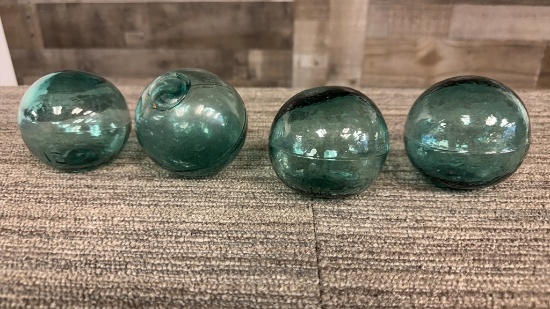 ANTIQUE GLASS FISHING FLOAT BOUY BALLS