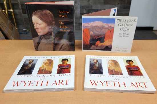 WYETH ART & PIKES PEAK COFFEE TABLE ART BOOKS