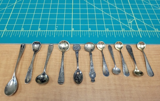 STERLING SILVER SALT SPOONS 32G