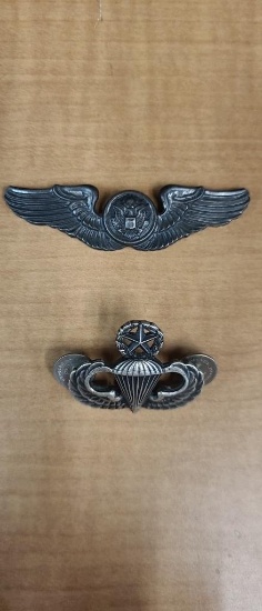 2) STERLING WWII MILITARY PINS    31G