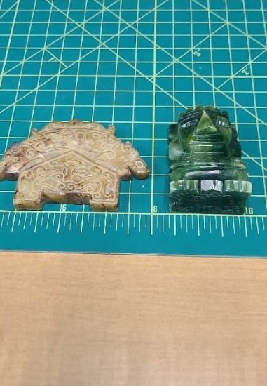 2) JADE FIGURINES