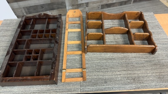VINTAGE TRINKET DISPLAY SHELVES