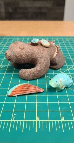 TURQUOISE & STONE FETISH FIGURINES