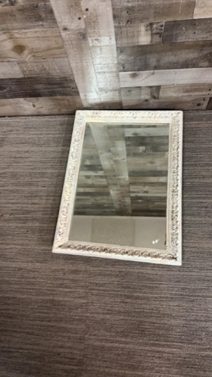 WHITE WASHED WALL MIRROR