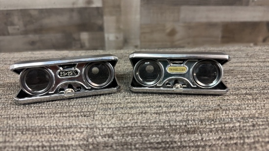 2)  FOLDING POP UP OPERA GLASS BINOCULARS