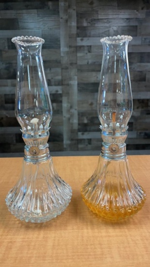 2) VTG LAMPLIGHT FARMS 9"T KEROSENE OIL LAMPS