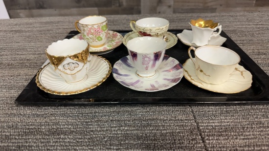 6) DEMITASSE CUP & SAUCER SETS
