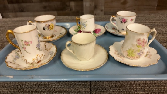 6) DEMITASSE CUP & SAUCER SETS