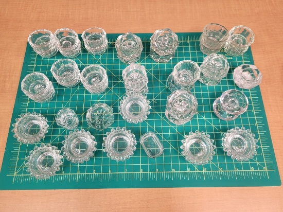 VTG CANDLEWICK & CRYSTAL SALT CELLARS