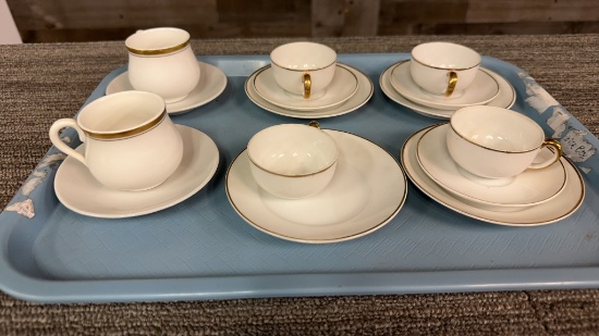 6) DEMITASSE CUPS & SAUCER SETS