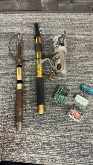 TELESCOPIC FISHING RODS, DE-LIAR, SPLIT SHOTS +