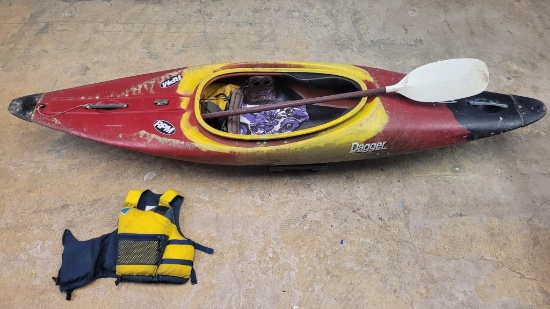 DAGGER RED & YELLOW SINGLE RIDER KAYAK