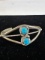 NATIVE AMERICAN STERLING & TURQUOISE BRACELET 10G