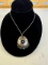 STERLIING SILVER & TURQUOISE NECKLACE & PENDANT 13