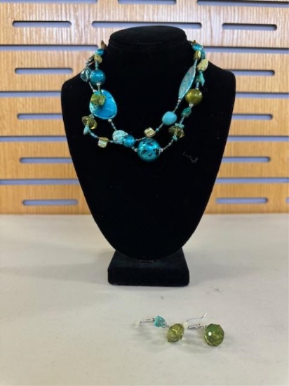 TURQUOISE STONE FASHION JEWELRY SET