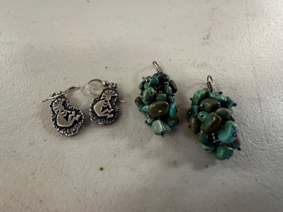 2) PAIR OF NATIVE AMERICAN EARRINGS