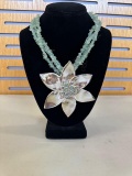 ISRAEL MICRO STONE-BEAD PENDANT NECKLACE