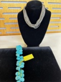 TURQUOISE AND SILVER NECKLACES