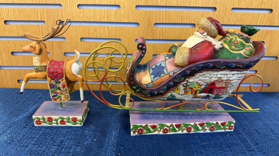 JIM SHORE "DELIVERYING JOY" & "DASH AWAY" FIGURINE