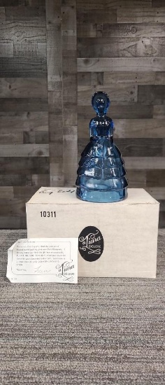 IMPERIAL TIARA GLASS BLUE SOUTHERN BELLE BELL