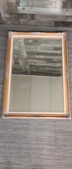 ANTIQUE BEVELED WALL MIRROR