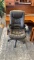 BROWN BONDED LEATHER EXECUTIVE OFFICE CHAIR.