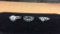 3) STERLING SILVER & STONE RINGS. 10G