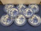 VINTAGE BLUE WILLOW DIVIDED GRILLE PLATES