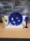 VTG TIARA GLASS RIBBON VASES & LILY LOTUS BOWL
