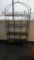 Metal and tile outdoor plant stand