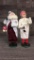 BYERS' CHOICE CAROLERS - SCROOGE & SANTA IN WHITE