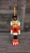 SIGNED RUSSIAN WOOD SOLDIER PEDESTAL NUTCRACKER