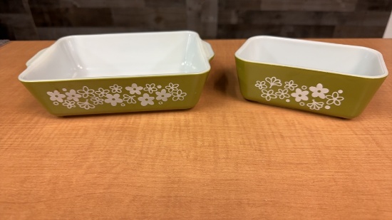 2) VTG PYREX RECTANGULAR REFRIGERATOR DISHES