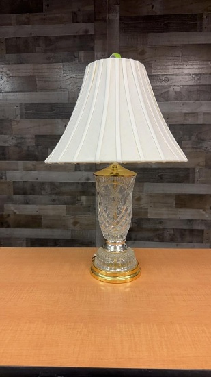CRYSTAL "FRUIT HARVEST" URN LAMP W SHADE
