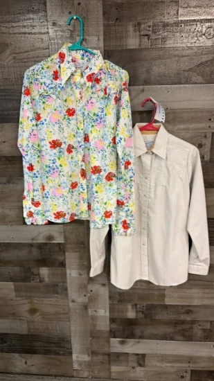 2) VTG TRU WEST ROCKMOUNT RANCH WEAR SHIRTS