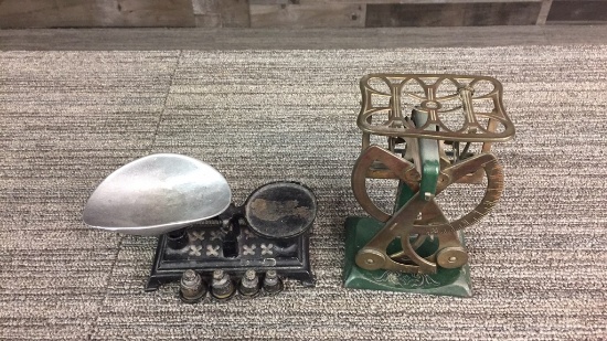 VTG BILATERAL POSTAL SCALE & SALESMAN BALANCE