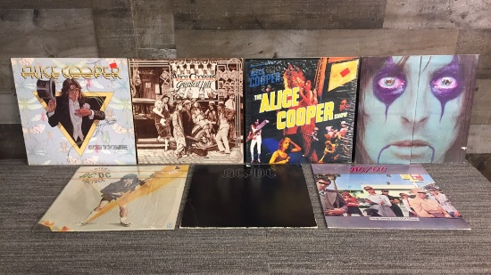 VINYL RECORDS: AC/DC & ALICE COOPER