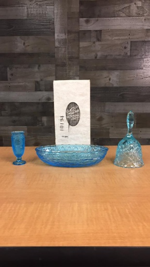 VTG TIARA GLASS ICE BLUE DISHWARE