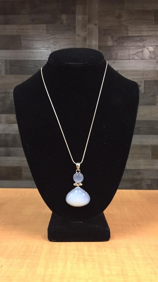 STERLING SILVER NECKLACE & PENDANT 24G