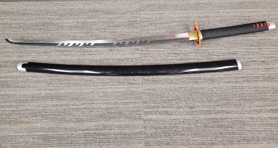 BLACK STEEL KATANA: DEMON SLAYER ANIME REPLICA