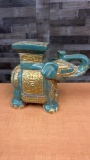 VTG CERAMIC ELEPHANT PLANT STAND