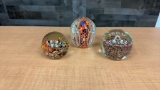 VTG HAND BLOWN GLASS ART PAPERWEIGHTS