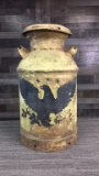 VTG MILK JUG WITH BLACK EAGLE INSIGNIA