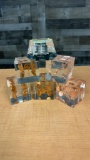 VTG ACRYLIC WASHINGTON D.C. & PENNY PAPERWEIGHTS